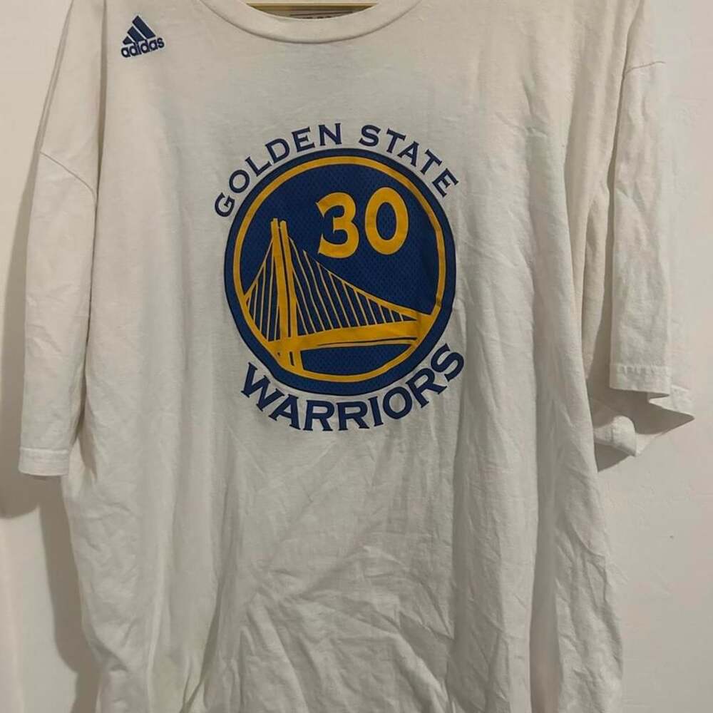 Adidas Golden State Warriors Stephen Curry 30 T-Shirt Size 2X White